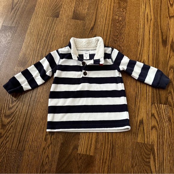 Baby boy navy blue fox outfit, size 9M (3 pcs - Levi’s, Carter’s, Yoga Sprouts) - Picture 2 of 11